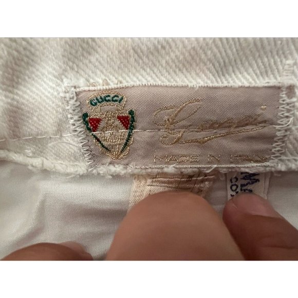 Gucci Women's Vintage Short Pant Elegant White Pockets XS - Picture 5 of 12
